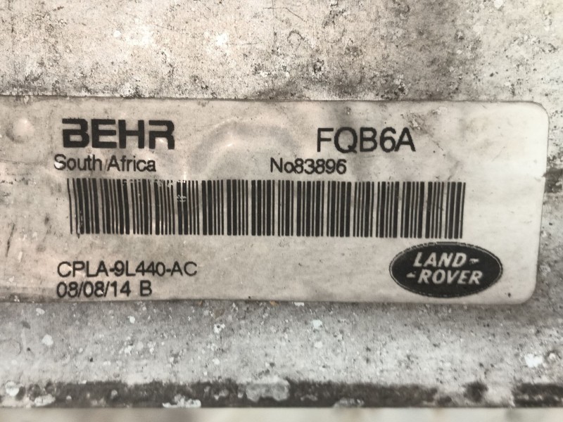 Recambio de intercooler para land rover range rover sport ii (l494) 4.4 sdv8 4x4 referencia OEM IAM LR036432  