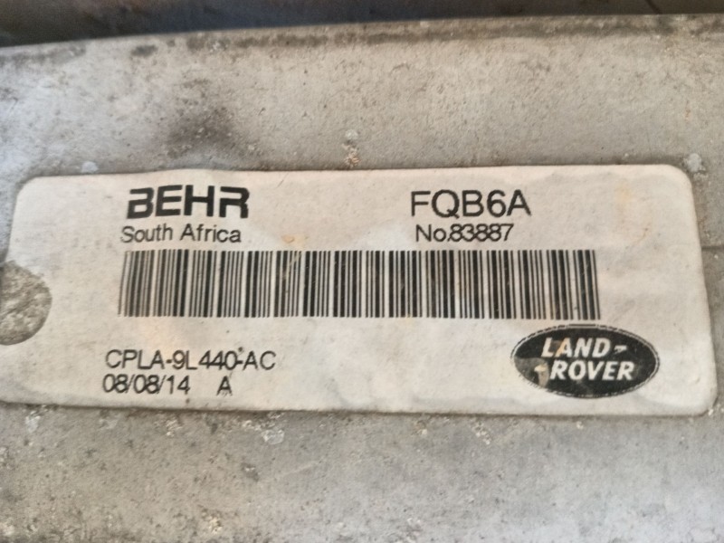 Recambio de intercooler para land rover range rover sport ii (l494) 4.4 sdv8 4x4 referencia OEM IAM   