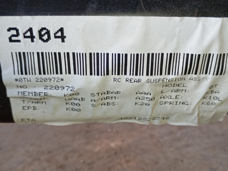 Recambio de puente trasero para kia niro (c5p11) 1.6 hev referencia OEM IAM 55410AT000 220972 