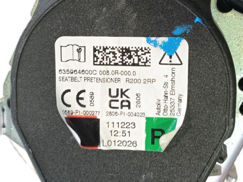 Recambio de cinturon seguridad delantero derecho para ford focus iv (hn) 1.0 ecoboost mhev referencia OEM IAM 2537286  