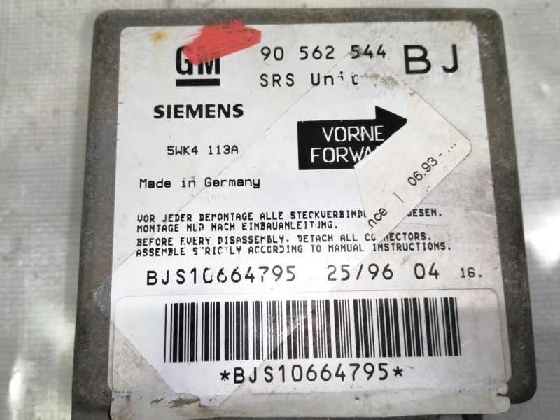 Recambio de centralita airbag para opel astra f berlina elegance referencia OEM IAM 90562544BJ  