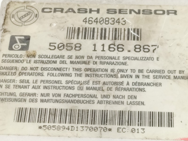 Recambio de centralita airbag para fiat punto berl. (176) 1.6 cat referencia OEM IAM 46408343  