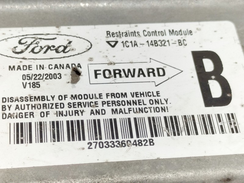 Recambio de centralita airbag para ford transit mod.2000 caja abierta ft 330 2.4 medio referencia OEM IAM 1C1A14B321BC  