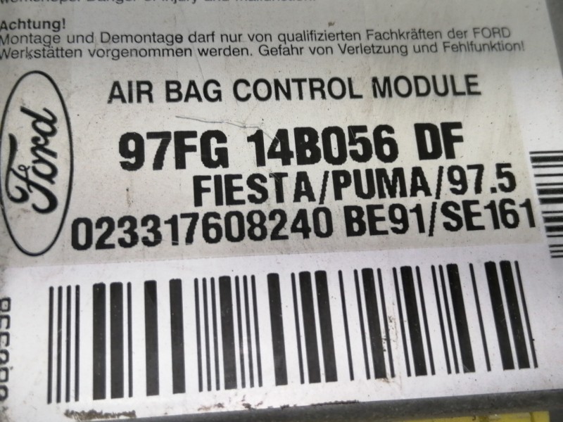 Recambio de centralita airbag para ford fiesta berlina ghia referencia OEM IAM 97FG14B056DF  