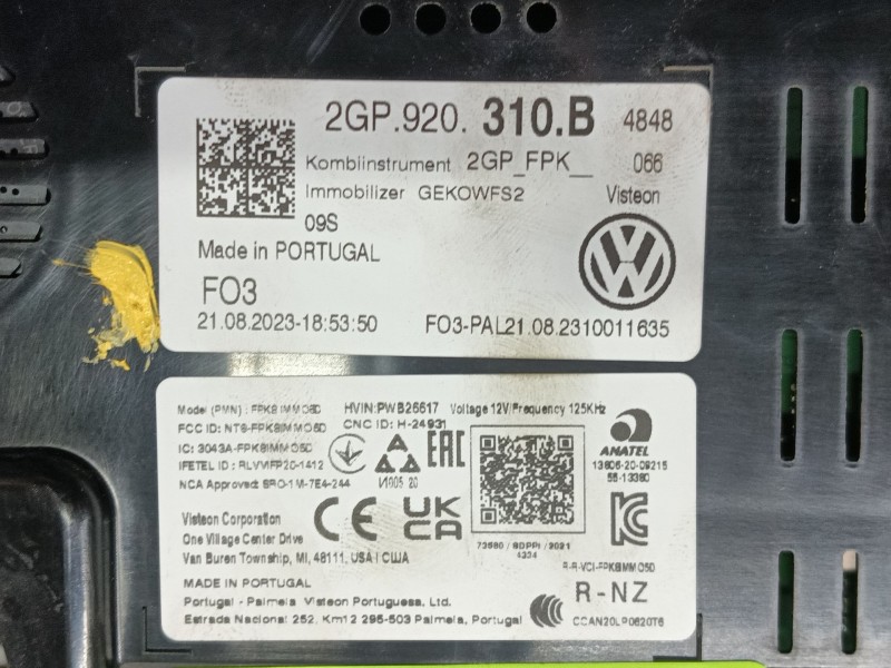 Recambio de cuadro instrumentos para volkswagen t-cross (c11, d31) 1.0 tsi referencia OEM IAM   