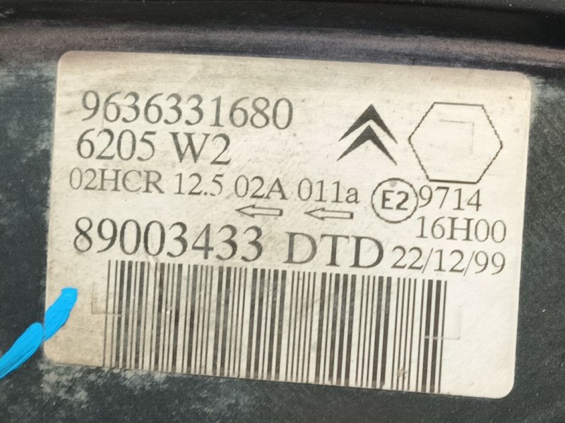 Recambio de faro derecho para citroën saxo (s0, s1) 1.1 x, sx referencia OEM IAM 6205N5  