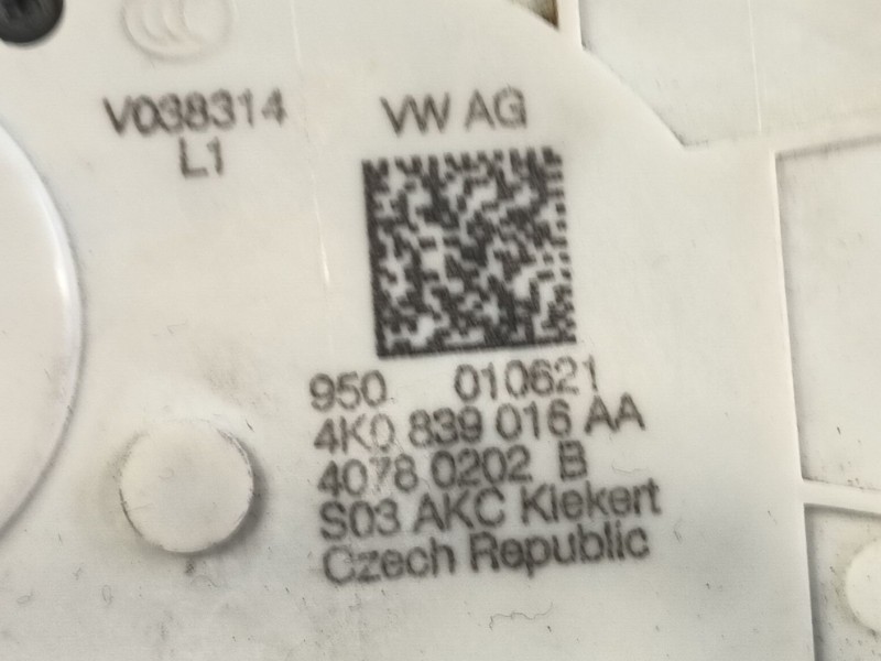 Recambio de cerradura puerta trasera derecha para volkswagen id.4 (e21) performance referencia OEM IAM 4K0839016AA  