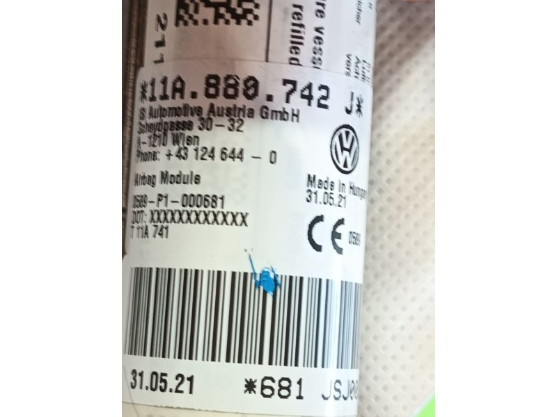 Recambio de airbag cortina delantero derecho para volkswagen id.4 (e21) performance referencia OEM IAM   