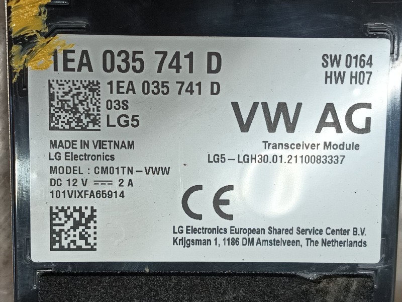 Recambio de modulo electronico para volkswagen id.4 (e21) performance referencia OEM IAM 1EA035741G  