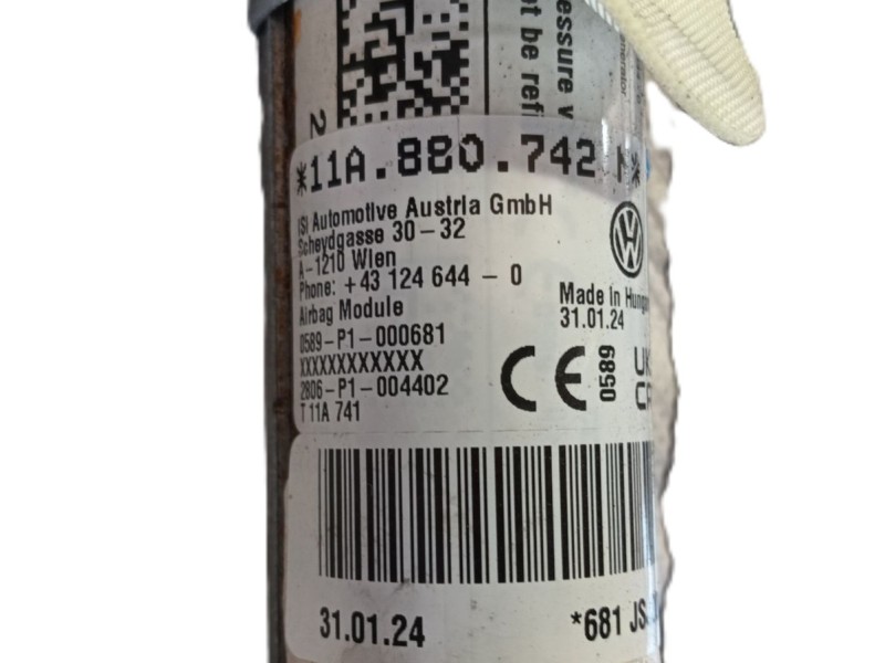 Recambio de airbag cortina delantero derecho para volkswagen id.4 (e21) pro eléctrico referencia OEM IAM   