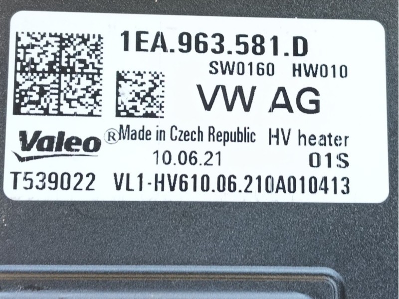 Recambio de calefaccion entera normal para volkswagen id.4 (e21) performance referencia OEM IAM   