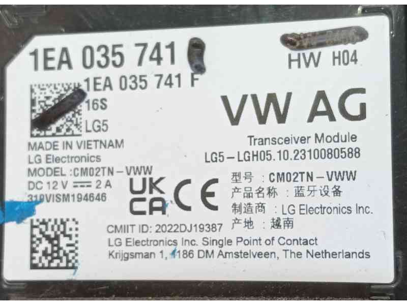 Recambio de modulo electronico para volkswagen id.4 (e21) pro eléctrico referencia OEM IAM   