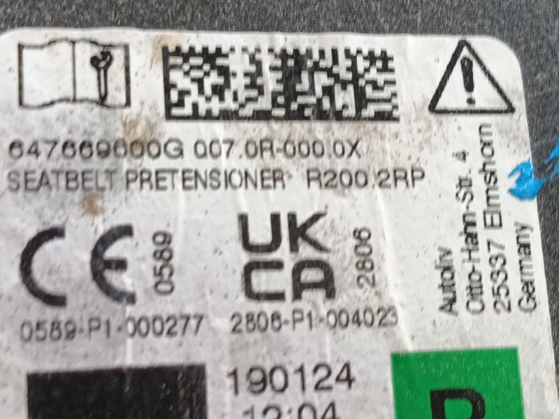 Recambio de cinturon seguridad delantero derecho para volkswagen id.4 (e21) pro eléctrico referencia OEM IAM 11B857706MRAA  
