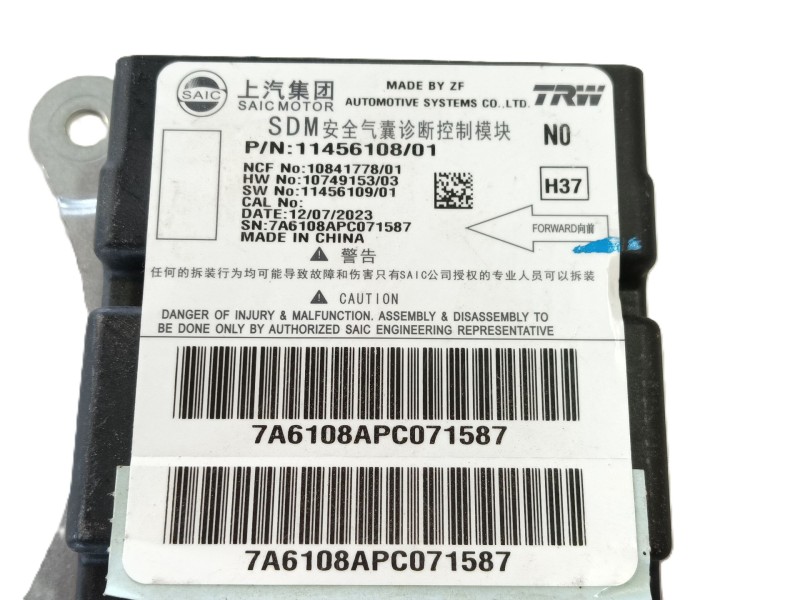 Recambio de centralita airbag para mg zs suv (azs1) 1.0 t-gdi referencia OEM IAM   
