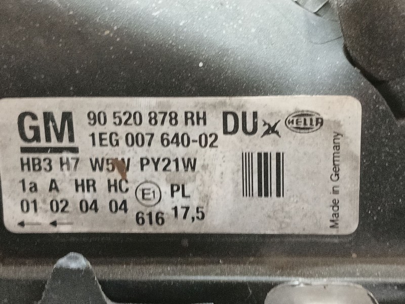 Recambio de faro derecho para opel astra g sedán (t98) 1.6 16v (f69) referencia OEM IAM   