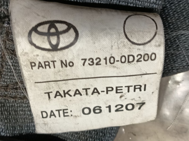 Recambio de cinturon seguridad delantero derecho para toyota yaris (_p9_) 1.3 vvt-i (scp90_) referencia OEM IAM 732100D200C1  