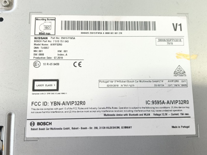 Recambio de sistema audio / radio cd para nissan qashqai ii (j11, j11_) 1.3 dig-t referencia OEM IAM   