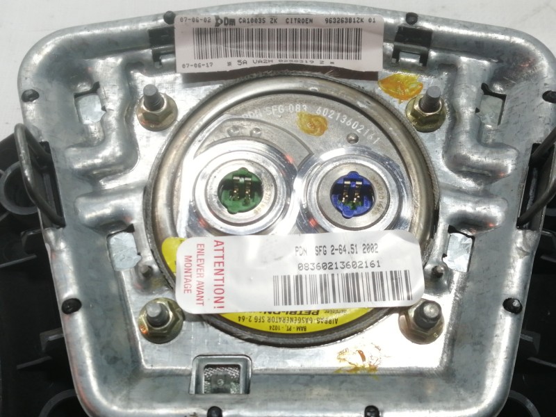 Recambio de airbag delantero izquierdo para citroën c5 berlina 2.0 hdi sx referencia OEM IAM 96326381ZK  