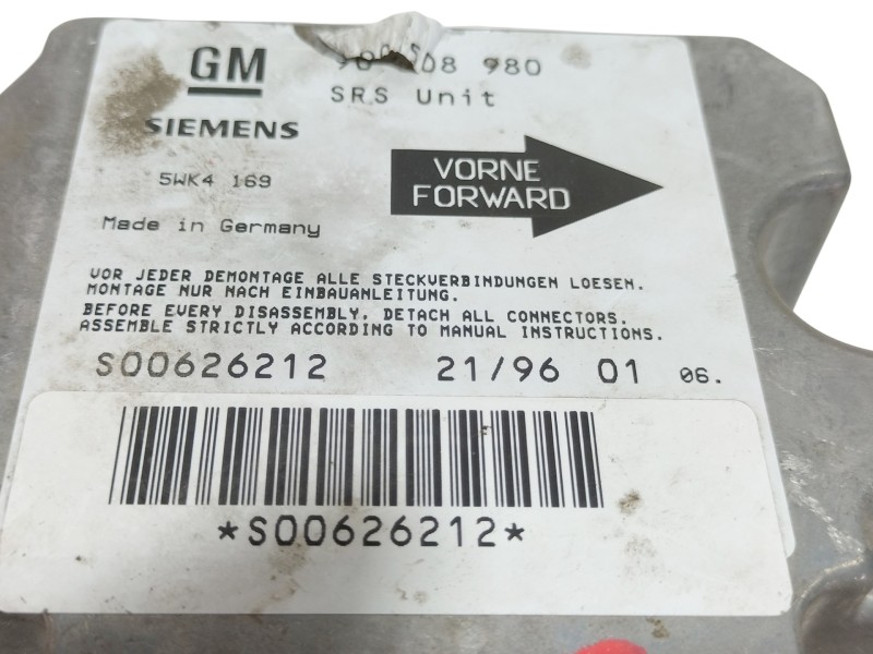 Recambio de centralita airbag para opel vectra b berlina básico referencia OEM IAM 90508980  
