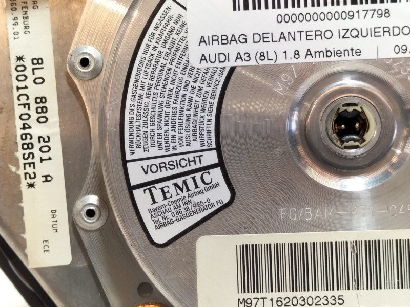 Recambio de airbag delantero izquierdo para audi a3 (8l) 1.8 ambiente referencia OEM IAM 8L0880201A  