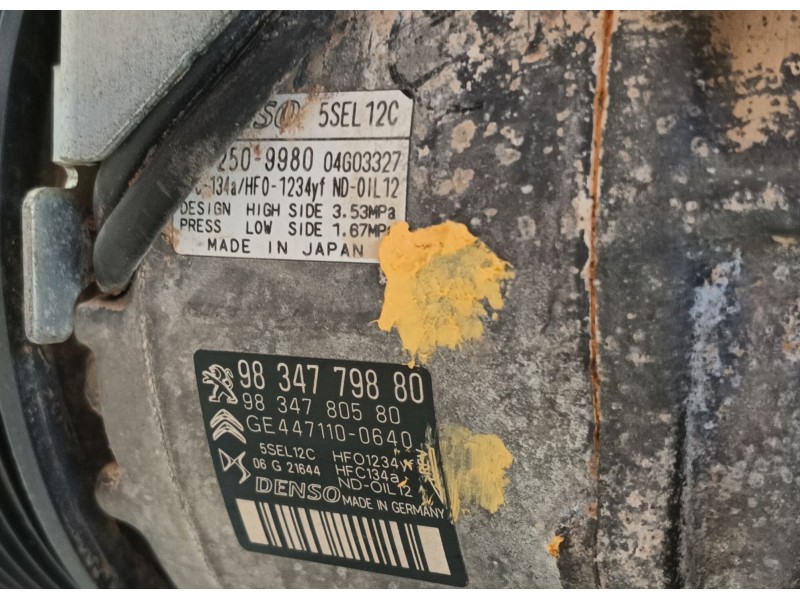 Recambio de compresor aire acondicionado para peugeot 2008 ii (ud_, us_, uy_, uj_, ur_, uc_) 1.2 puretech 130 referencia OEM IAM