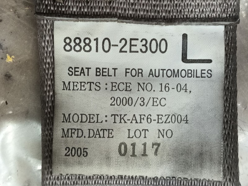 Recambio de cinturon seguridad delantero izquierdo para hyundai tucson (jm) 2.0 crdi referencia OEM IAM 888102E300DD  
