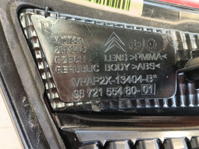 Recambio de piloto trasero derecho interior para citroën c4 ii (nc_) 1.6 hdi 115 referencia OEM IAM 7453E5  