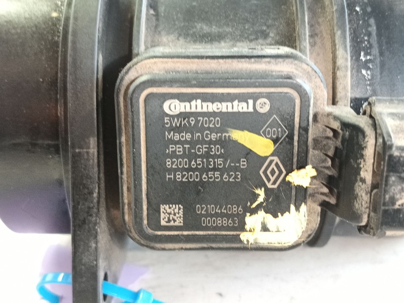 Recambio de caudalimetro para renault kangoo / grand kangoo ii (kw0/1_) 1.5 dci 90 (kw05, kw08, kw0g, kw11) referencia OEM IAM  