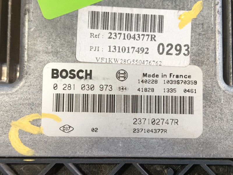 Recambio de centralita motor uce para renault kangoo / grand kangoo ii (kw0/1_) 1.5 dci 90 (kw05, kw08, kw0g, kw11) referencia O