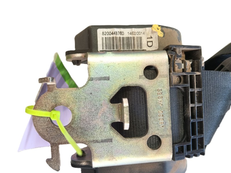 Recambio de cinturon seguridad delantero derecho para renault kangoo / grand kangoo ii (kw0/1_) 1.5 dci 90 (kw05, kw08, kw0g, kw