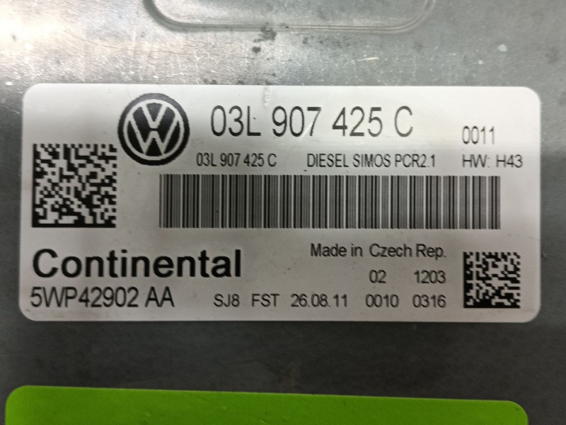 Recambio de centralita motor uce para volkswagen golf vi (5k1) 1.6 tdi referencia OEM IAM   