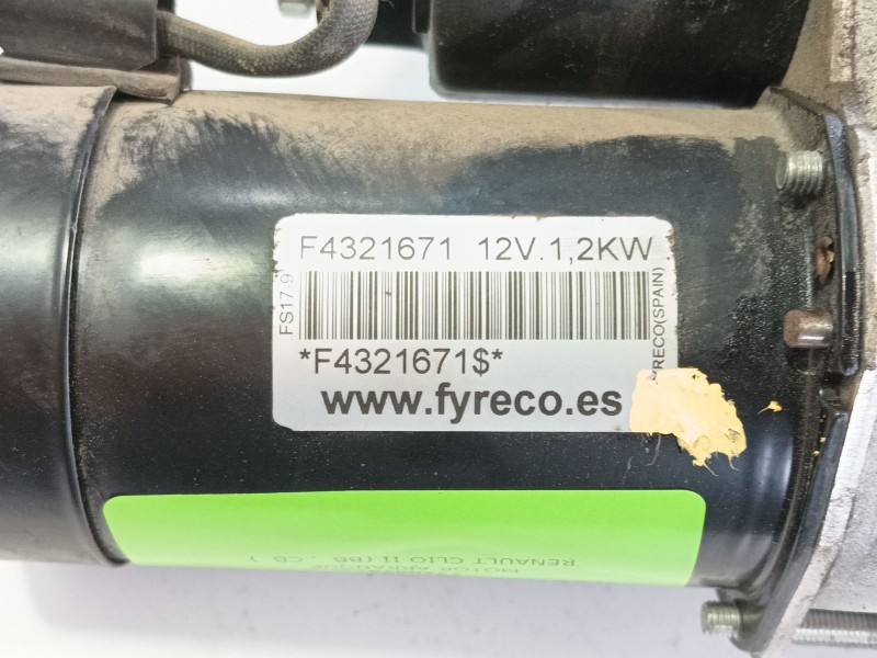 Recambio de motor arranque para renault clio ii (bb_, cb_) 1.9 dti (b/cb0u) referencia OEM IAM   