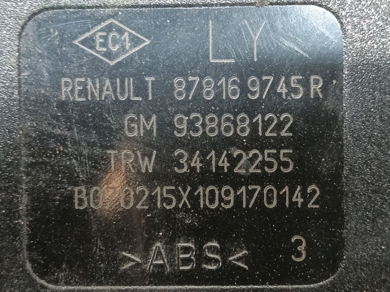 Recambio de enganche cinturon delantero derecho para opel vivaro b furgoneta (x82) 1.6 cdti (05) referencia OEM IAM   