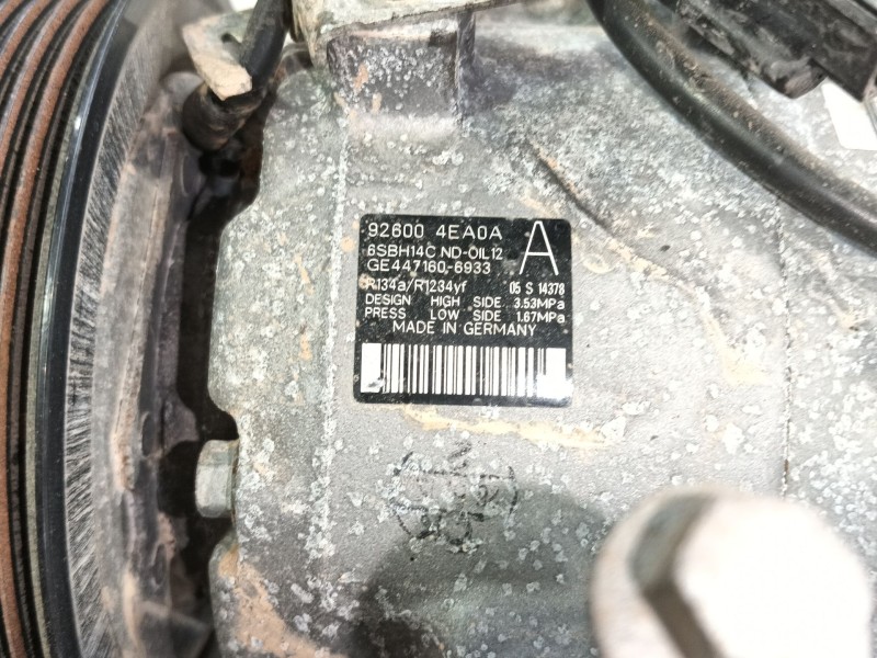 Recambio de compresor aire acondicionado para renault scénic iii (jz0/1_) 1.5 dci referencia OEM IAM 926000994R  