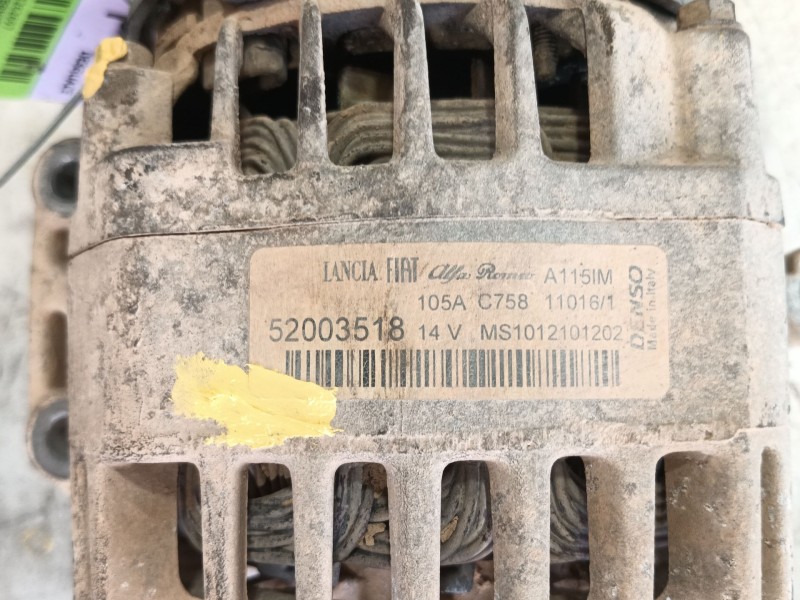 Recambio de alternador para fiat doblo autobús (263_) 1.3 d multijet (263axc1a) referencia OEM IAM 0000052003518 / 0000071795805