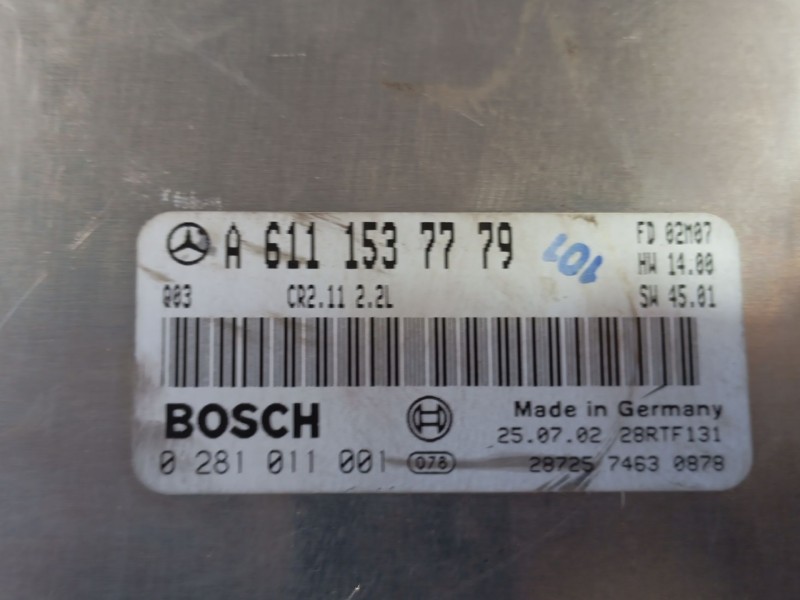 Recambio de centralita motor uce para mercedes-benz clase c (w203) c 220 cdi (203.006) referencia OEM IAM  A6111537779 