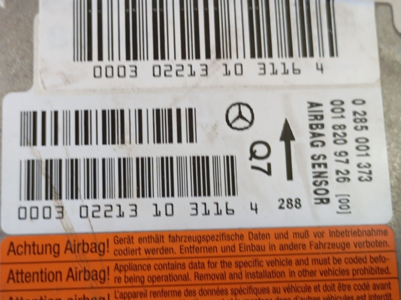 Recambio de centralita airbag para mercedes-benz clase c (w203) c 220 cdi (203.006) referencia OEM IAM   