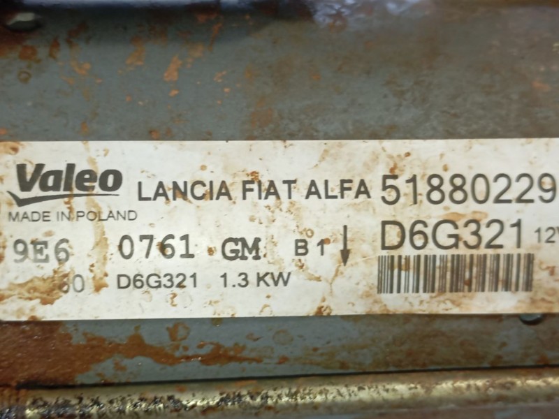 Recambio de motor arranque para fiat doblo autobús (263_) 1.3 d multijet (263axc1a) referencia OEM IAM 0000071794625 / VERE8502 