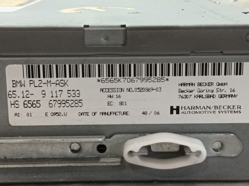 Recambio de sistema audio / radio cd para bmw 3 (e90) 320 d referencia OEM IAM 65129131717 1442928 