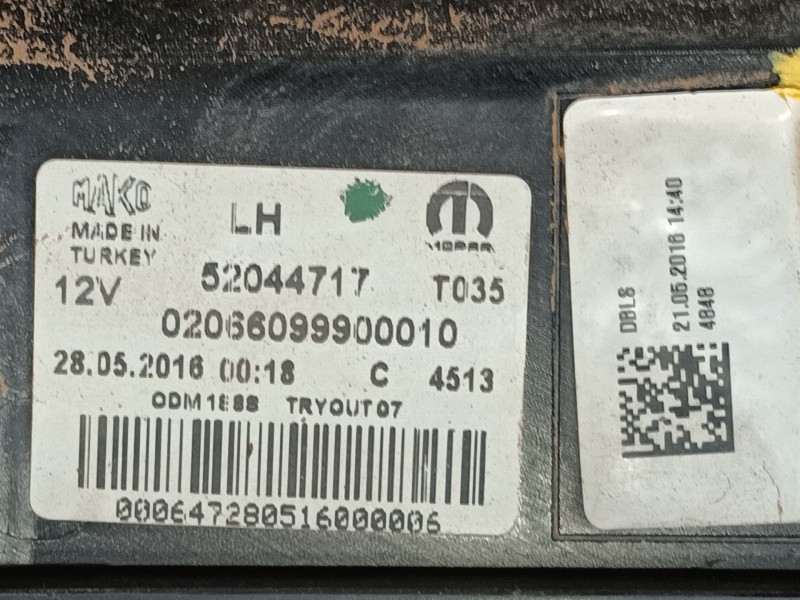 Recambio de piloto trasero izquierdo para fiat doblo autobús (263_) 1.3 d multijet (263axc1a) referencia OEM IAM 52044717 020660
