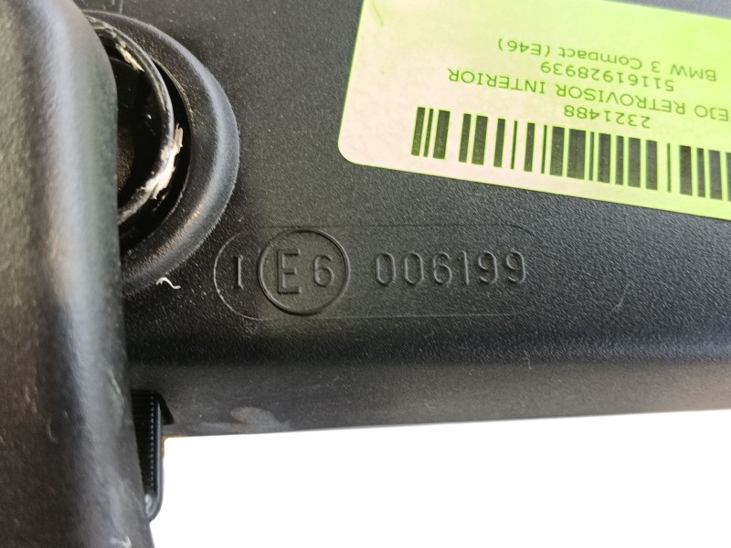 Recambio de espejo retrovisor interior para bmw 3 compact (e46) 320 td referencia OEM IAM 51161928939  