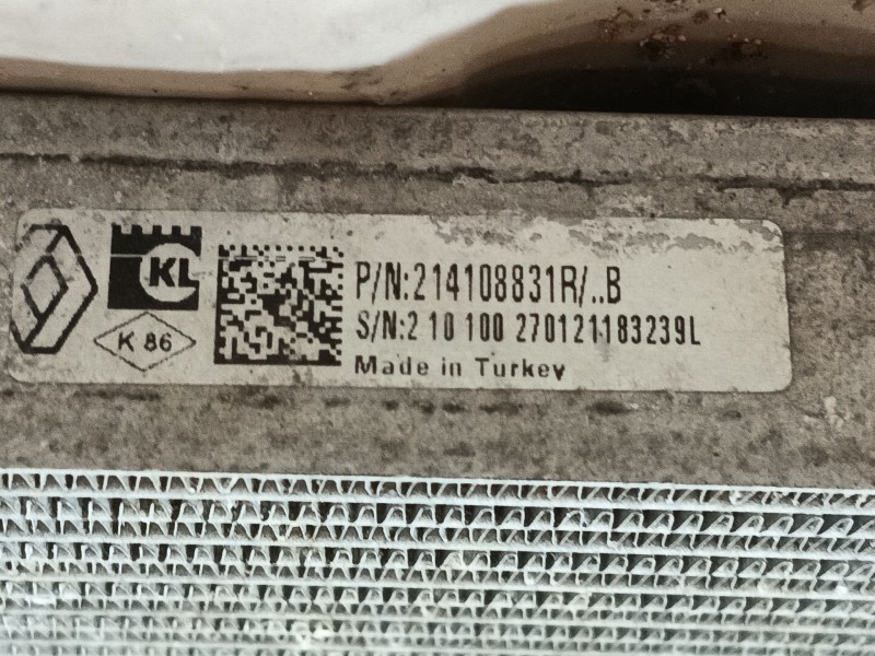 Recambio de radiador agua para renault express furgoneta/monovolumen 1.5 blue dci 75 (f6aa) referencia OEM IAM 214108831R 210100