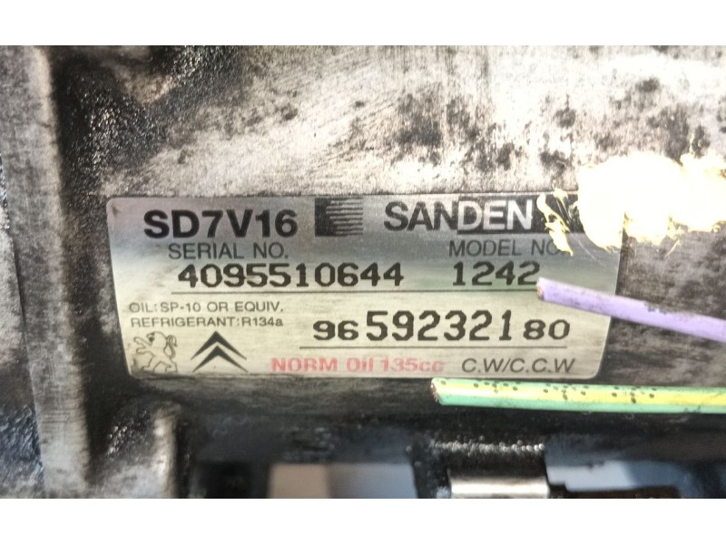Recambio de compresor aire acondicionado para citroën xsara picasso (n68) 1.6 hdi referencia OEM IAM 6453YK / 9800851980  