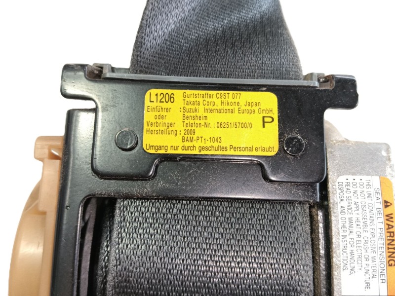 Recambio de cinturon seguridad delantero izquierdo para suzuki grand vitara ii (jt, te, td) 1.9 ddis a las 4 ruedas (jt419, td44