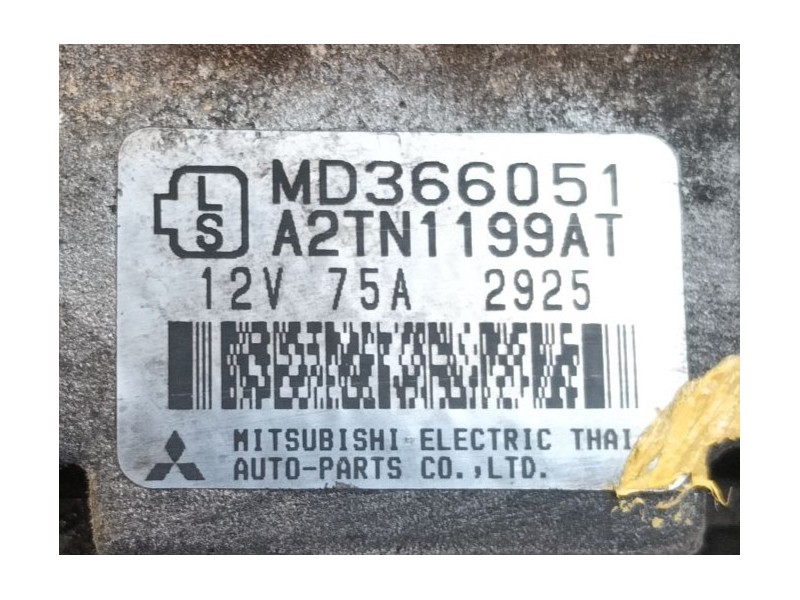 Recambio de alternador para mitsubishi l200 (k7_t, k6_t, k5_t) 2.5 td 4wd (k74t) referencia OEM IAM MD366052R  