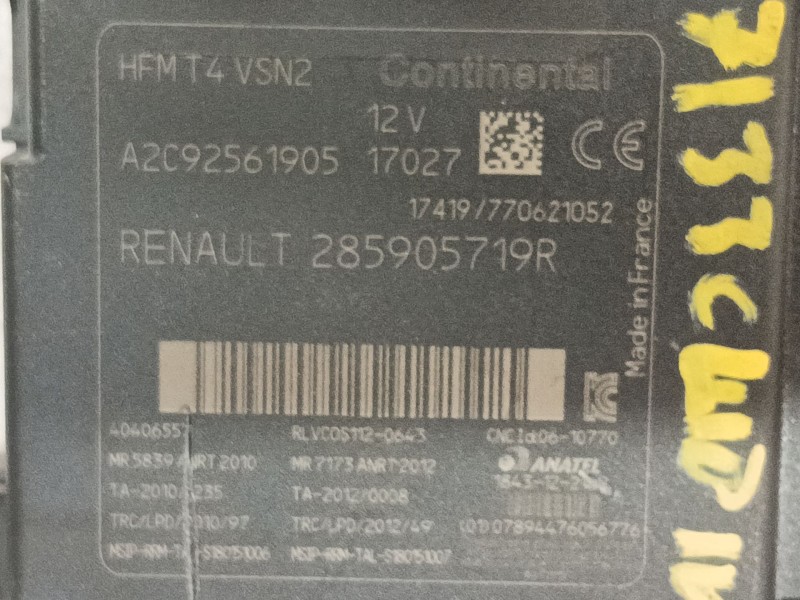 Recambio de modulo electronico para renault clio iv (bh_) 1.5 dci 90 referencia OEM IAM 285902598R  