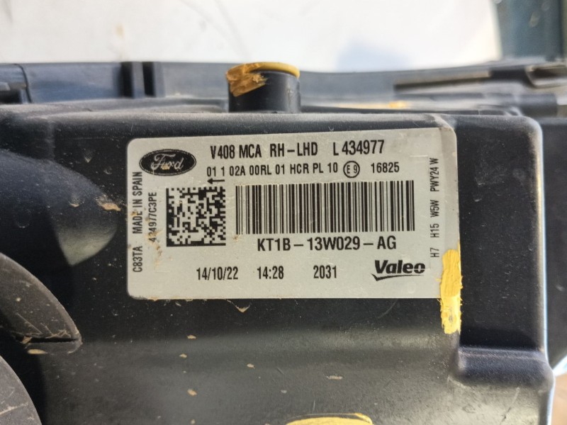 Recambio de faro derecho para ford transit connect v408 furgoneta/monovolumen 1.5 ecoblue referencia OEM IAM 1827688  