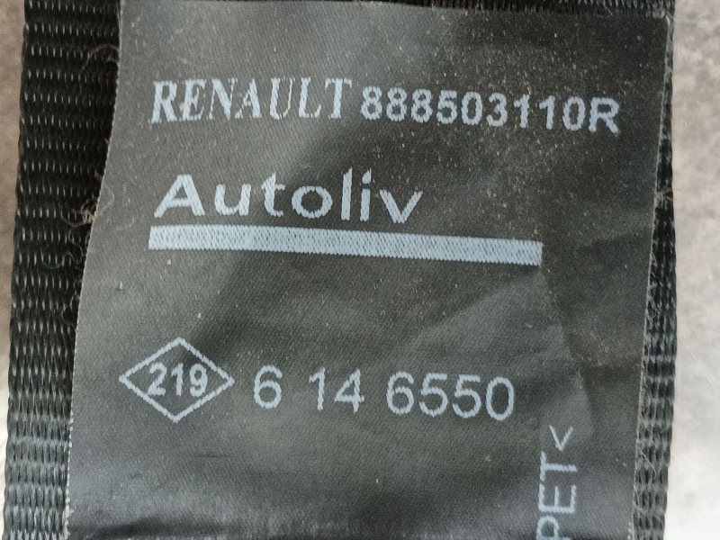 Recambio de cinturon seguridad trasero central para renault clio iv (bh_) 1.5 dci 90 referencia OEM IAM 888503110R  