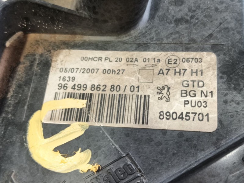 Recambio de faro izquierdo para peugeot 207/207+ (wa_, wc_) 1.4 referencia OEM IAM 620895  