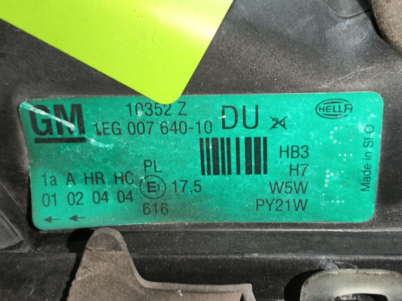 Recambio de faro izquierdo para opel astra g coupé (t98) 1.8 16v (f07) referencia OEM IAM 93175723 / VERE0593  